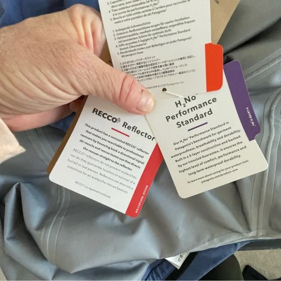 Patagonia Current Blue Strormstride Jacket Coat Women Medium NWT - Picture 14 of 16